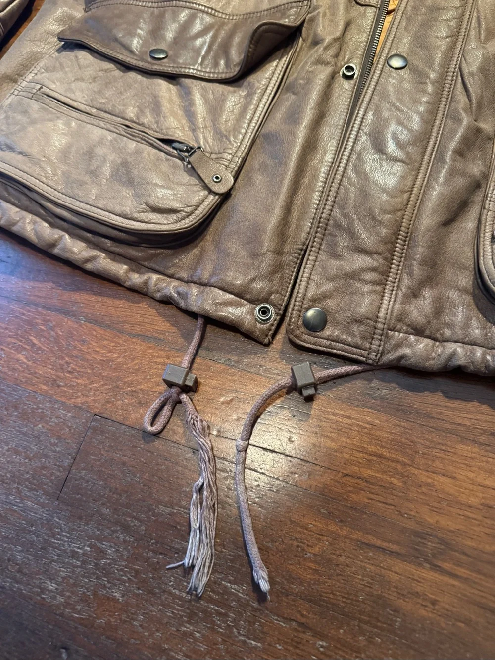Levi's Brown Leather Military Field Jacket